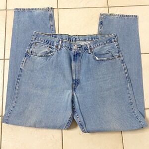 Levi Strauss 550 Mens Jeans Light Wash Straight Leg Denim Casual Pant Size 38x36